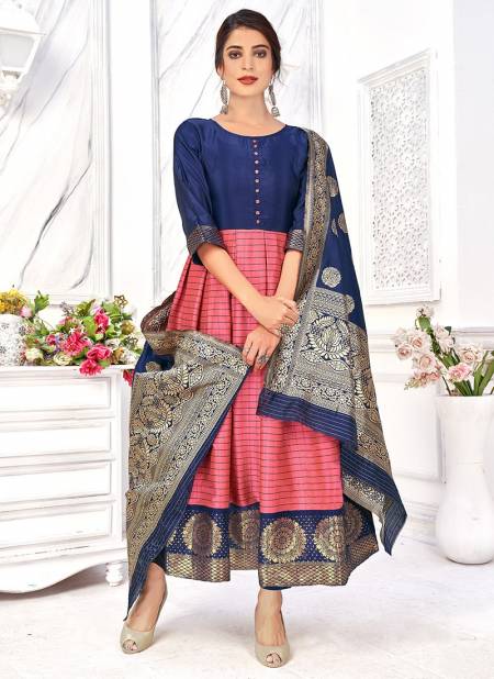Pink Colour Kulfi 2 Rahul NX New Latest Designer Ethnic Wear Banarasi Silk Gown Collection 1006